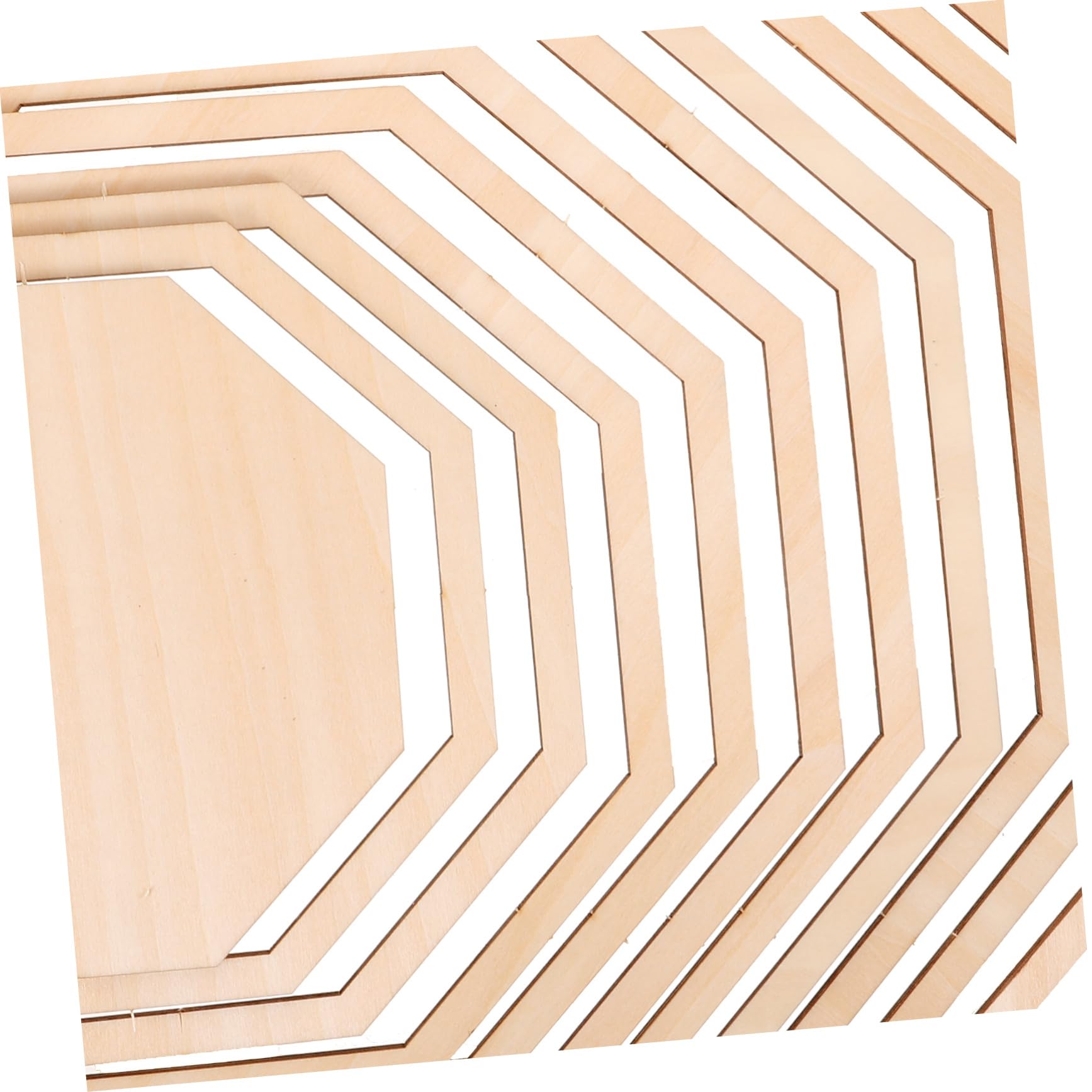 HOMSFOU 1 Set Strumenti per Ceramica Ottagonali Legno Molds Geometrici per Fai da Te Utensili per Taglio e Guida per Modellazione