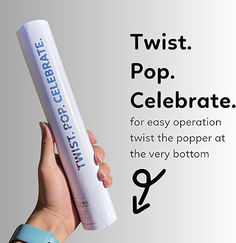 Miniatura 6 de Cañón de confeti biodegradable blanco | Paquete de 6 | Decoración de fiesta para salida de boda, graduación, cumpleaños, regalos de fiesta de boda |