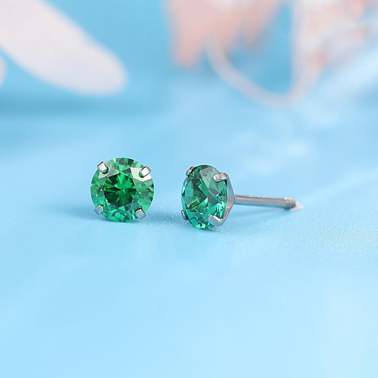 Limerencia Hypoallergenic G23 Implant Grade Titanium Screw Back Earrings Tragus 20G Helix F136 Piercing Post for Sensitive Ears Simulated Diamond Cartilage - Image 8