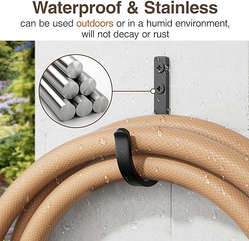 Miniatura 5 de Paquete de 10 ganchos de pared para colgar toallaabrigo, gancho de metal de 22 libras, montaje en pared, para exteriores, armario, puerta, baños,