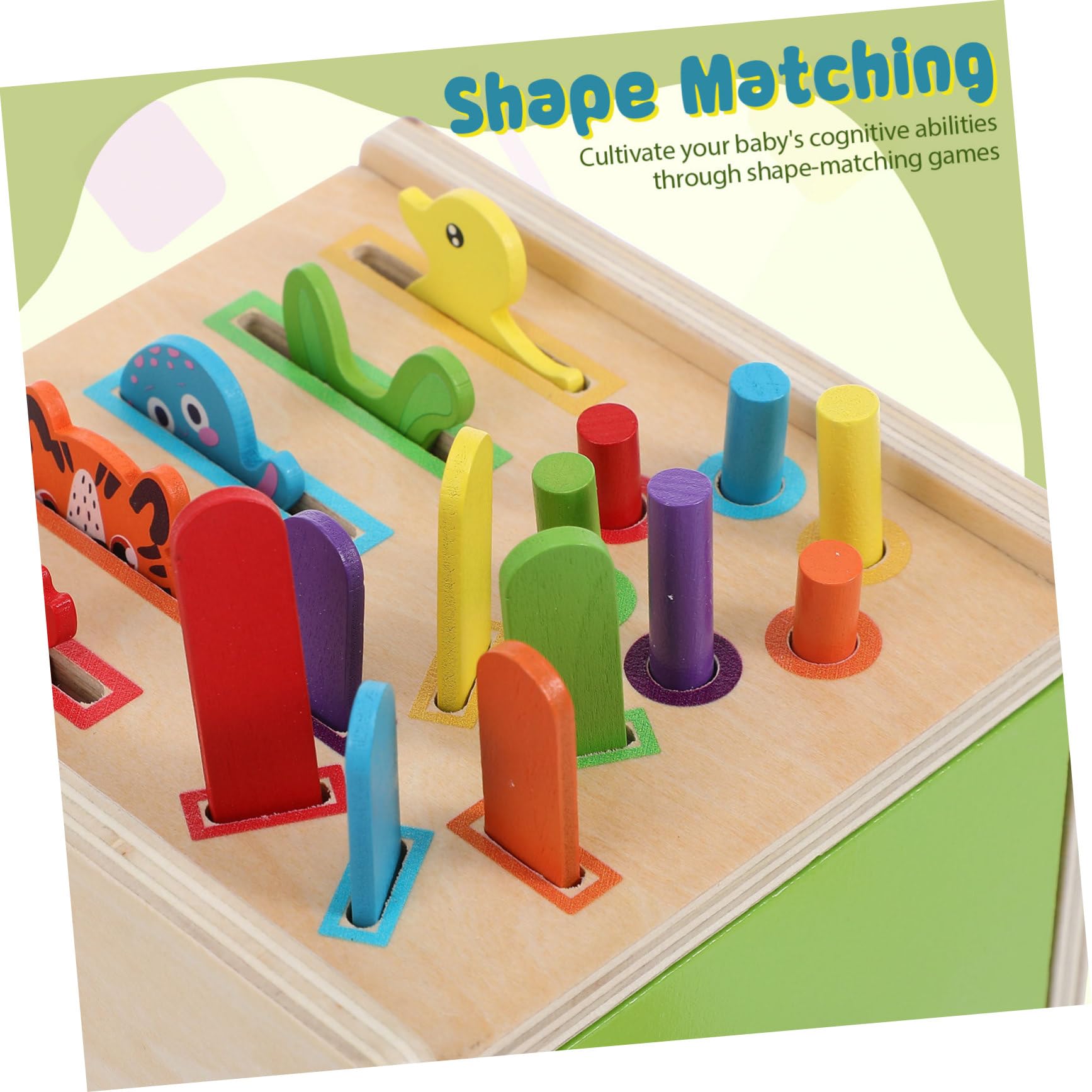 SOLUSTRE Juguete de Madera para Clasificación de Formas Montessori, 1 Juego