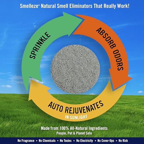Miniatura 2 de Desodorante para quitar olor del patio Smelleze, 2 libras Gránulos que eliminan olores en exteriores