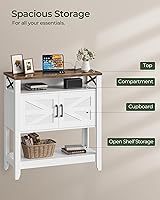 Vista 9 de Console Table, Farmhouse Sofa Table with Power Outlet, Coffee Bar Cabinet with Storage, Entryway Table, Coffee Bar Table, for Entrance, Hallway