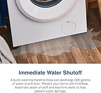 Vista 5 de Watts Serie A2C-SC Intelliflow 1/2" Válvula inteligente de cierre de agua para lavadora con sensor de fuga, adaptadores de entrada, sin caja