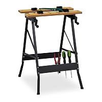 Relaxdays Werkbank klappbar 100 kg 4 Spannbacken verstellbar