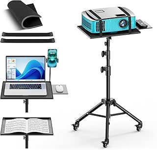 GZGDLJQ Projector Stand with Wheels, Laptop Tripod from 29" to 69" with Mouse Tray, Adjustable Height DJ Racks Stands with Price In India