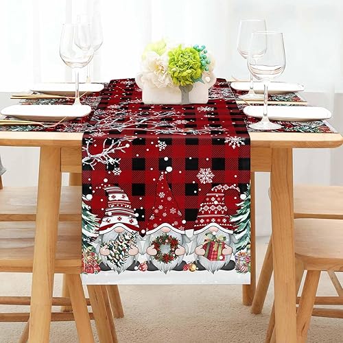 Miniatura 7 de Juego de 6 manteles individuales de lino con bloques de color negro y gris, lavables, de 19 x 13 pulgadas, para cocina, comedor, interiores y