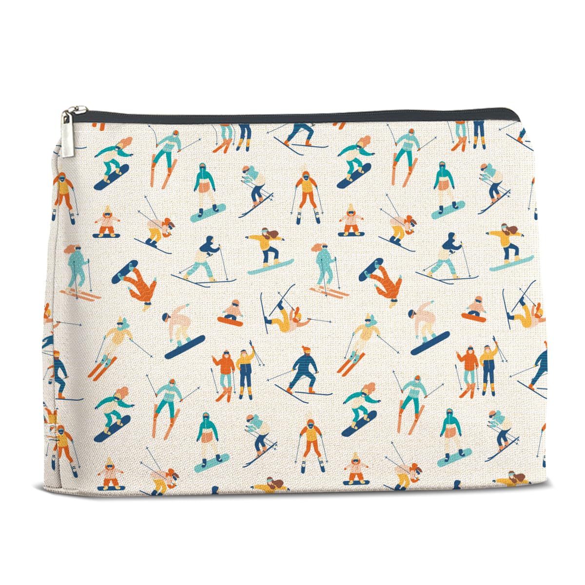 LyoGao Skiing Gifts Makeup Bag Gift for Skiers Ski Lover Enthusiasts Skiing Team Ski Essentials Cosmetic Bag