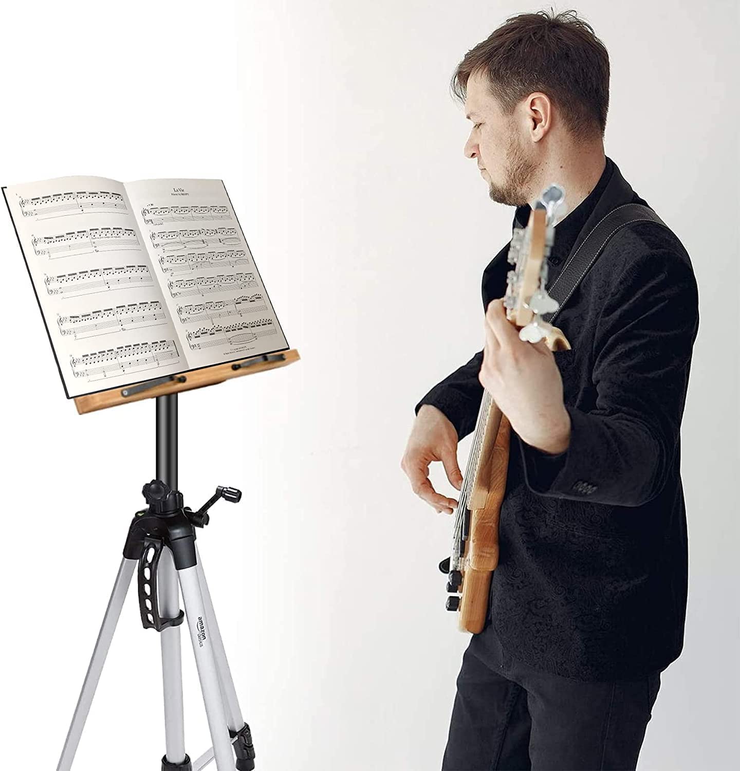 Amazon.co.jp: 楽譜用3イン1ミュージックスタンド、XL 16インチ x 12