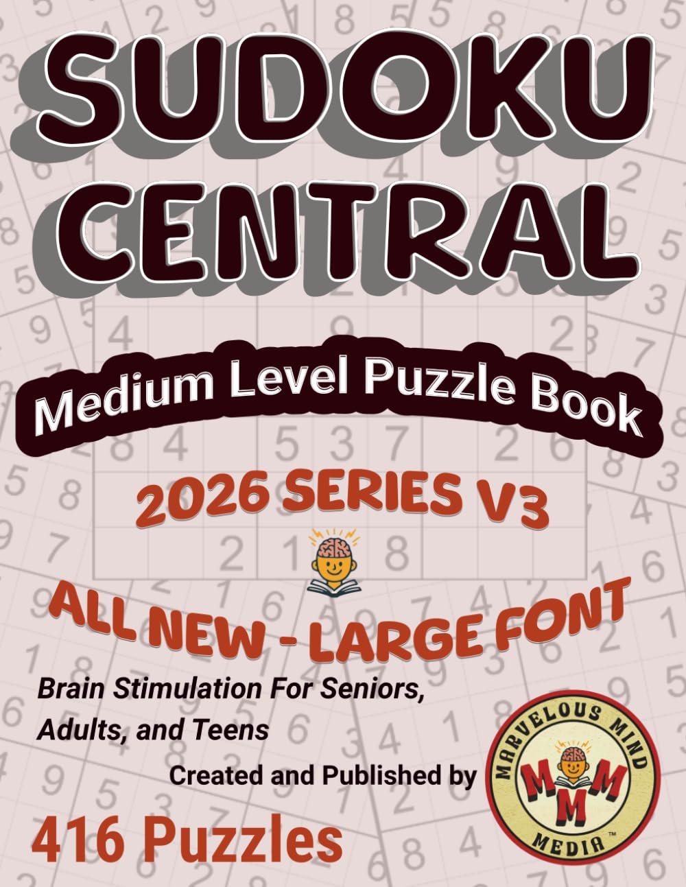 Sudoku Central Medium Level Puzzle Book