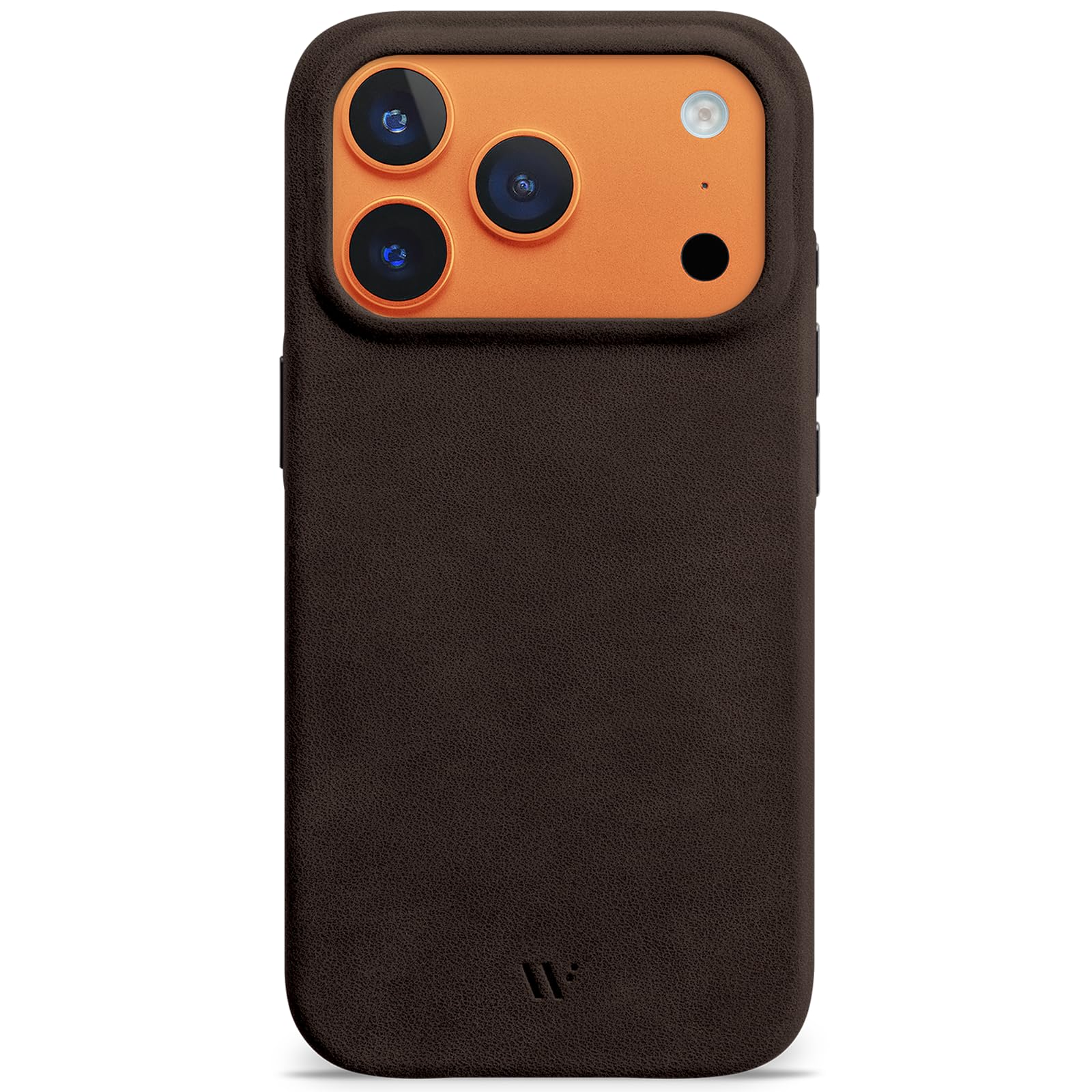 WIIUKA Hülle für iPhone 17 Pro Max, Leder aus Deutschland, 360° Schutz, Lederhülle extra Dünn, Premium Handyhülle, Case, Qi, skiin More VL, Vintage Braun