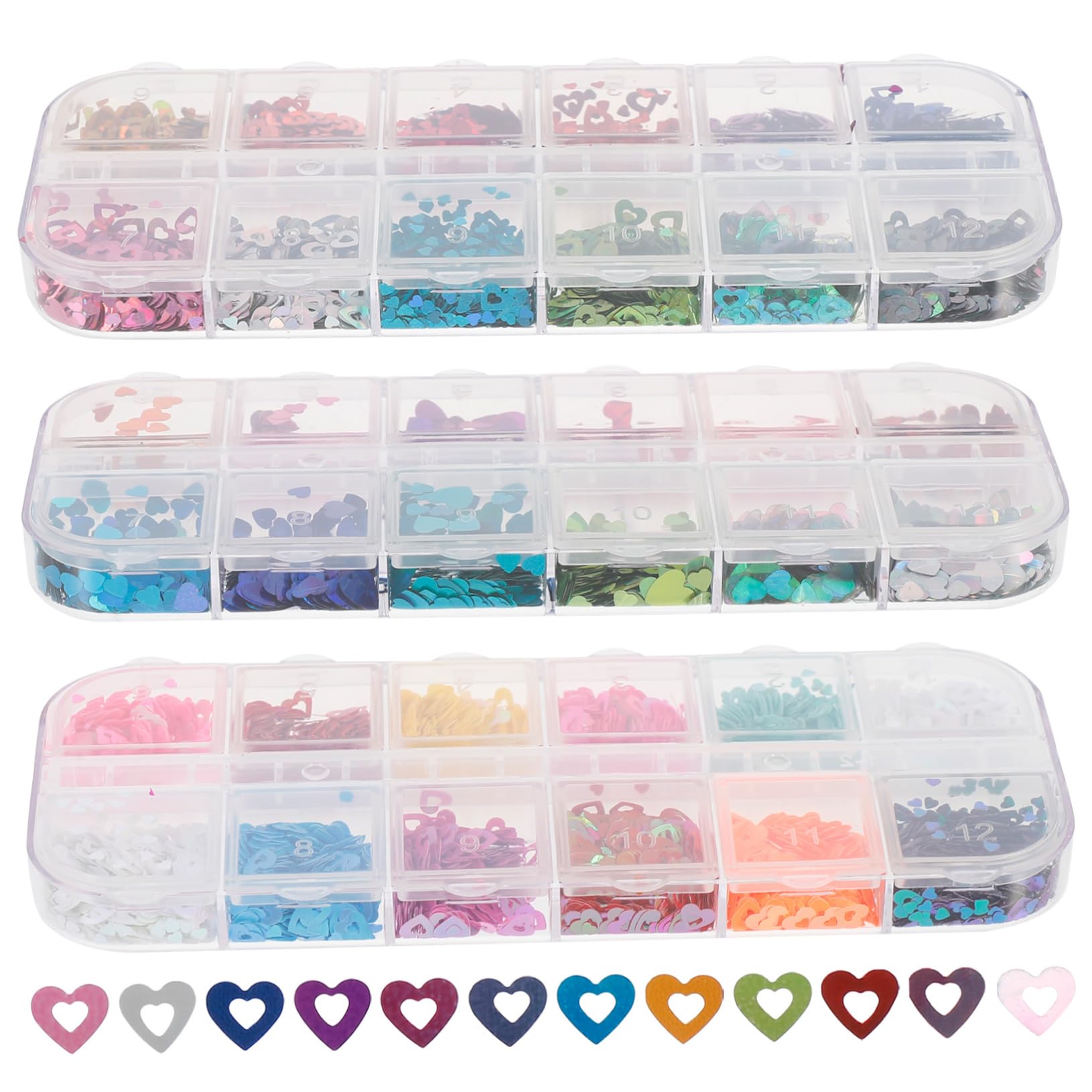 Ipetboom Valentine's Day Nail Glitter Flakes of Confetti Flakes for Manicure Each for Nail Art and Phone Case Sequins