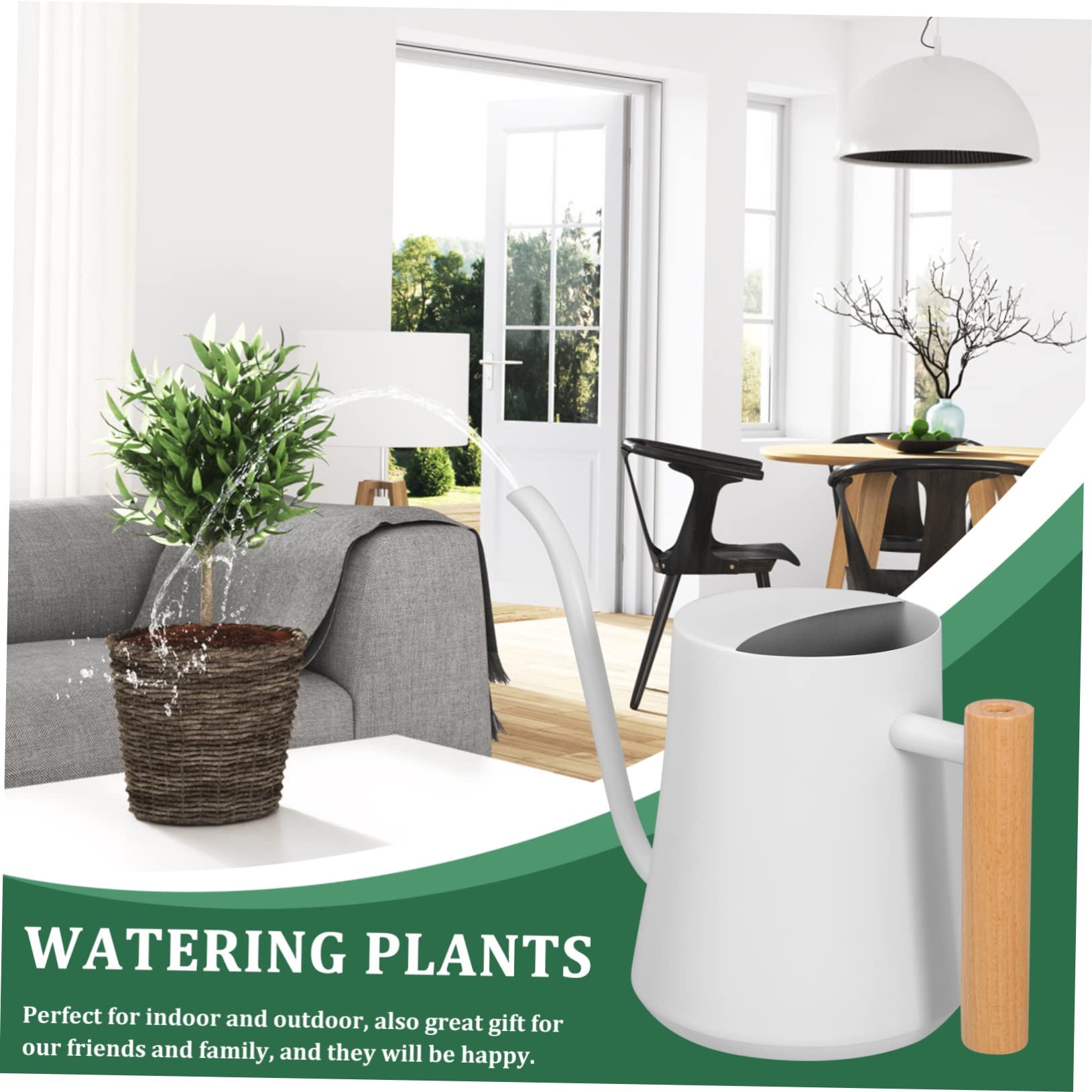 Gießkanne Im Retro-Stil Fassungsvermögen 1000 Ml Edelstahl Ausguss Für Kinder Für Zimmerpflanzen Und Gartenarbeit Im Freien