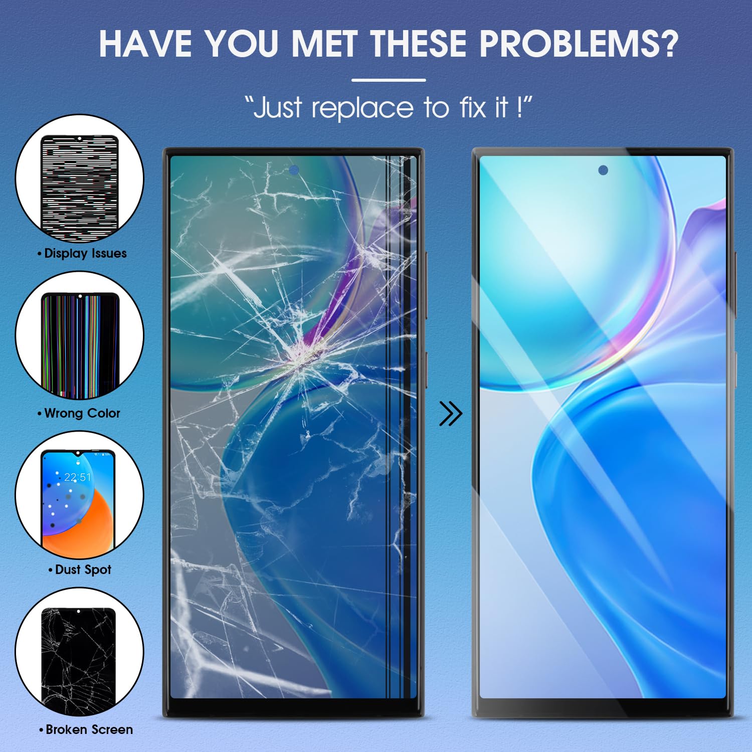 Amazon.com: A-MIND TFT for Samsung Galaxy S22 Ultra 5G Screen