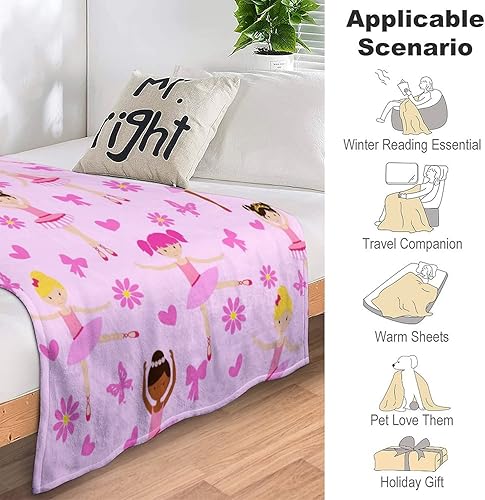 Miniatura 6 de Manta de bailarina para niña, súper suave y cálida, manta de baile para sofá, cama, decoración para niñas y adultos, regalos para todas las