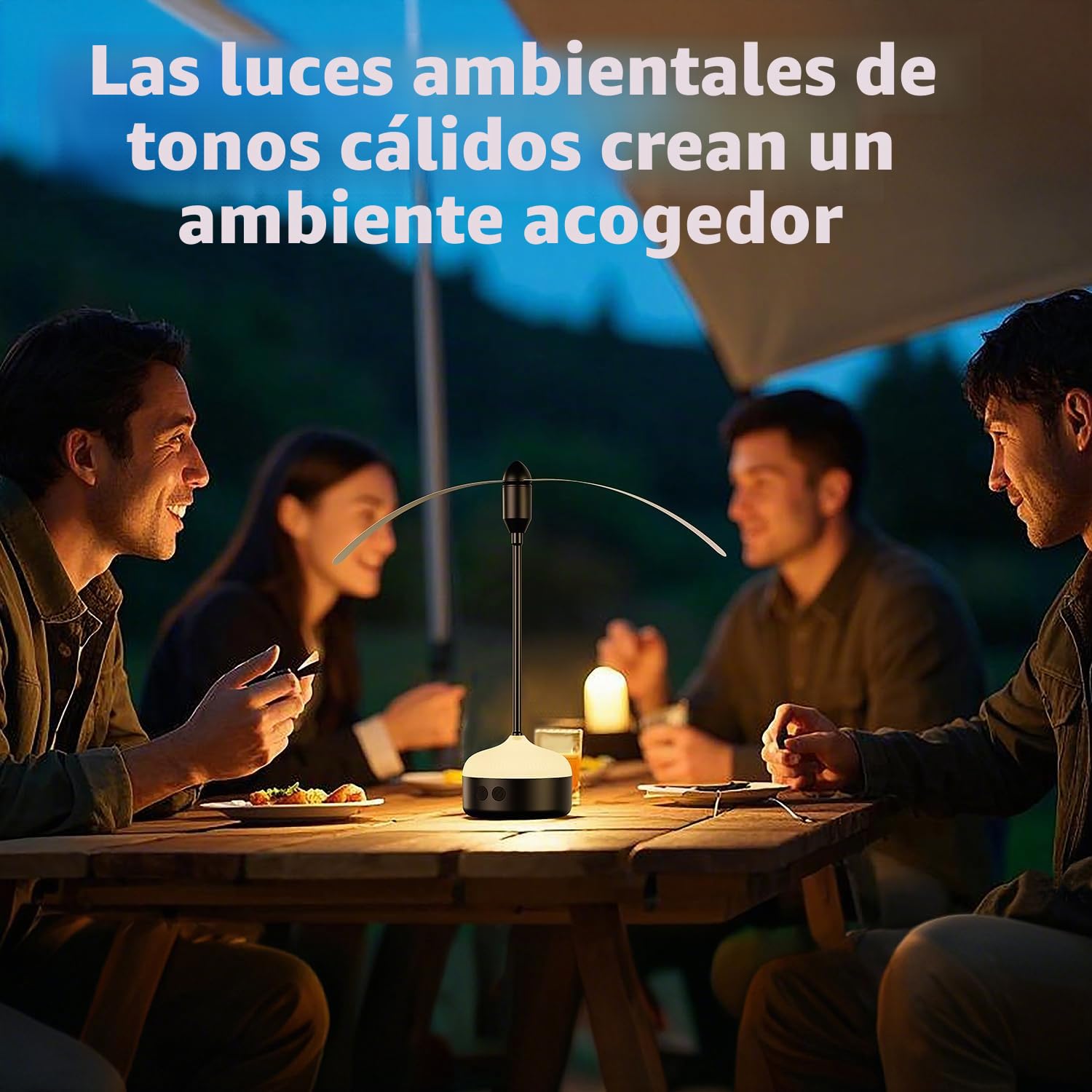 Paquete de 2 ventiladores de mosca para mesas recargables, uso en interiores o exteriores, ideal para camping, fiesta, restaurante, cocina y barbacoa, con opción de mesa y gancho para colgar.