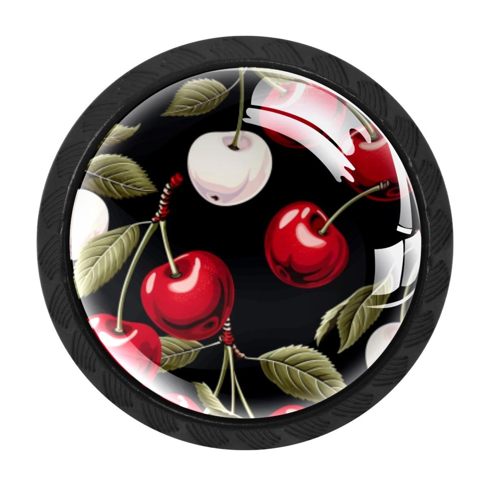 CHENZZZZ 4 Pack Cherry Kitchen Cabinet Knobs Drawer Knobs Door Dresser Handles for Personalized Gifts Great for Any Occasion