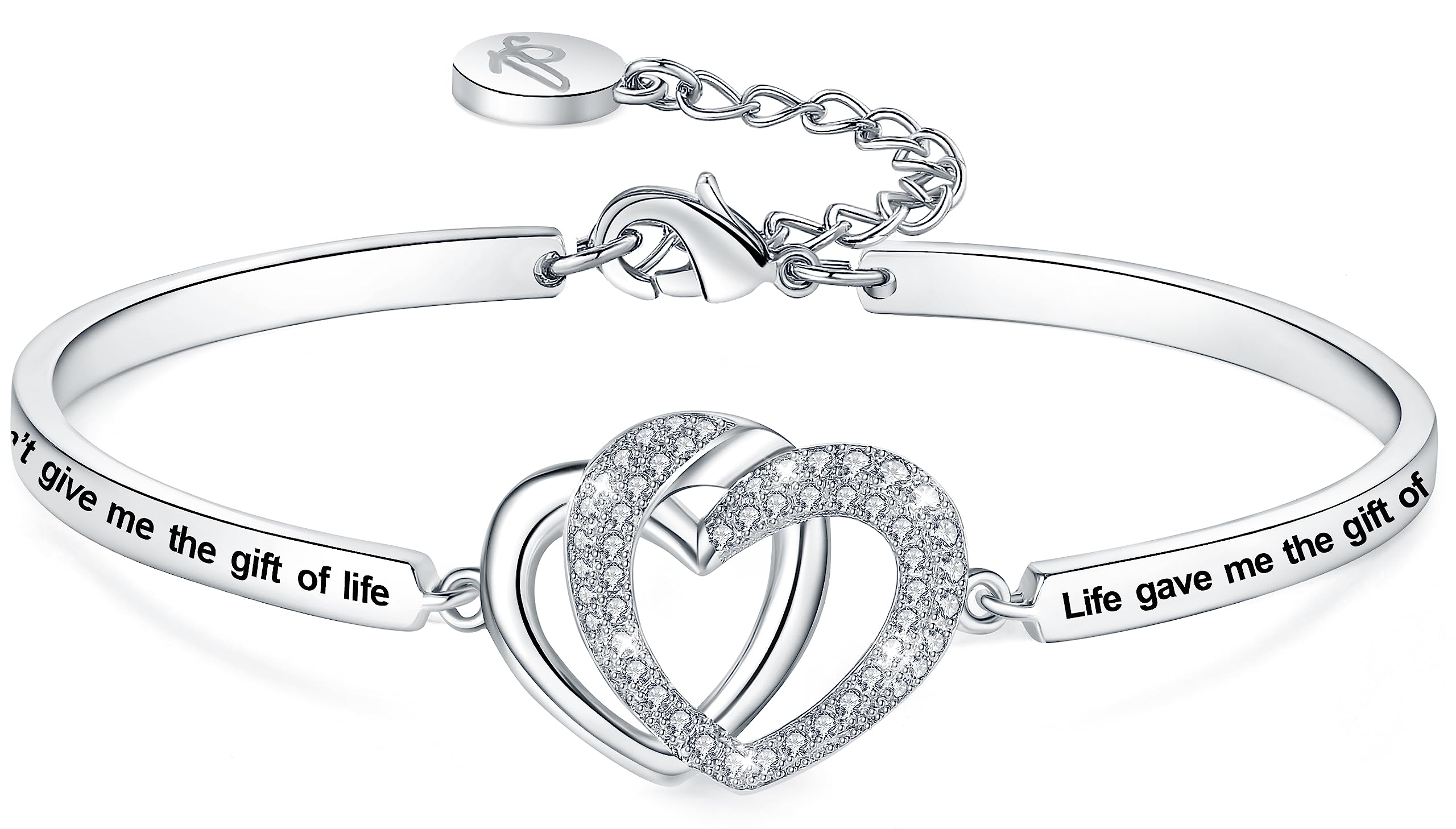 Birthday Mother/Daughter/Sister in Law Gift, ‘Marriage Made Us Family Love Made You My Mom/Daughter/Sister’ Bangle Bracelet, Women Girl Customized Jewelry, Christmas Wedding Present from Step
