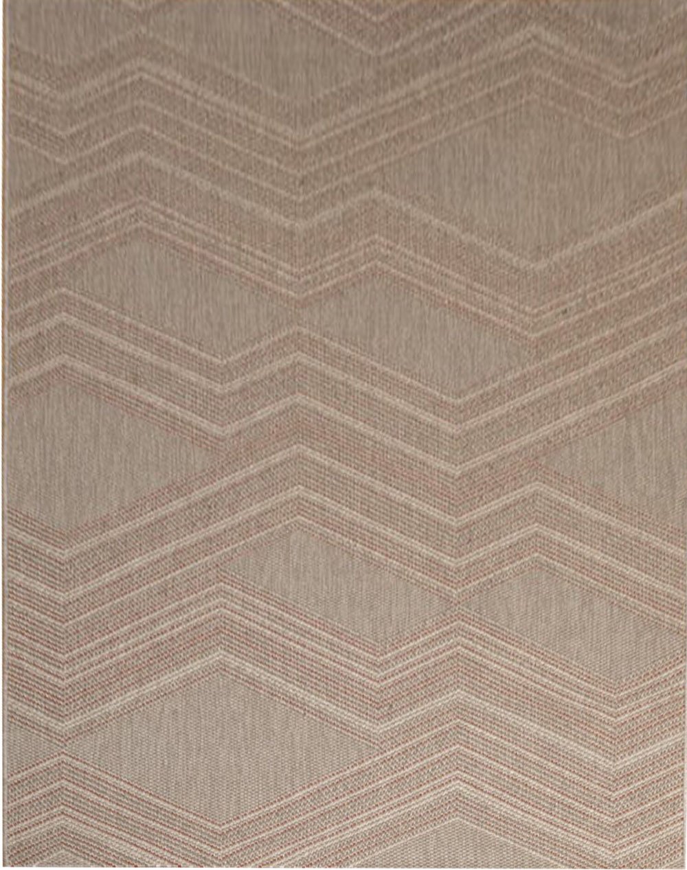 Aspect 160 x 230 cm Polypropylene Bukhara Chevron Indoor/Outdoor Rug, Grey