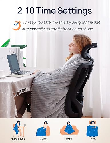 Miniatura 3 de Westinghouse Manta térmica de tamaño matrimonial, manta eléctrica de franela suave a Sherpa con 10 ajustes de calefacción y apagado automático de 1