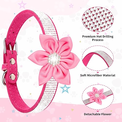 Miniatura 2 de YTFU Bling - Collares de perro para perros grandes, collar de perro con diamantes de imitación para niñas, collar de perro elegante y deslumbrante