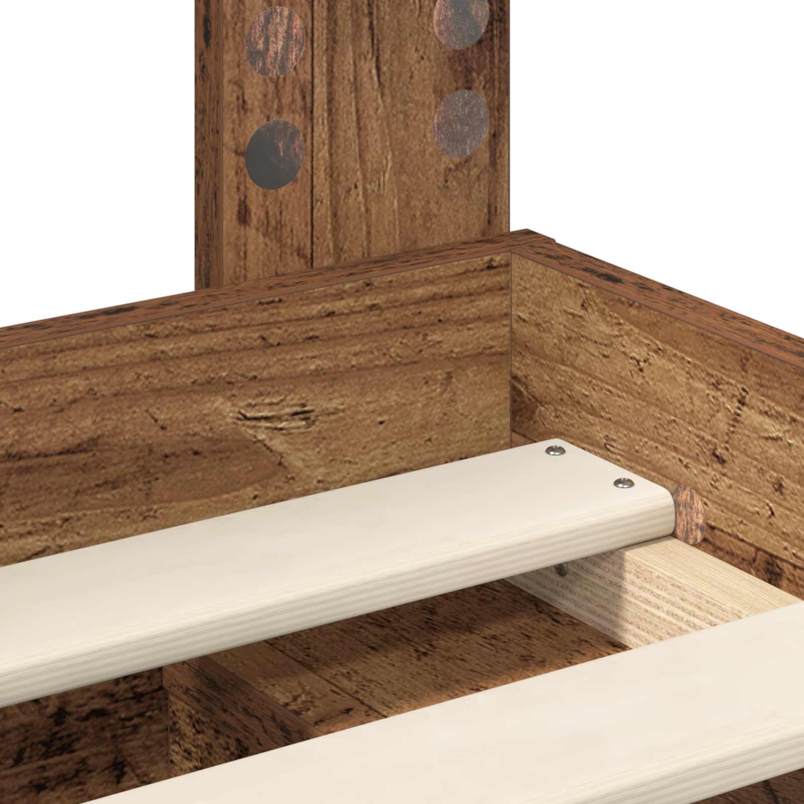 vidaXL Estructura de Cama con cabecera Madera Vieja 120 x 190 cm