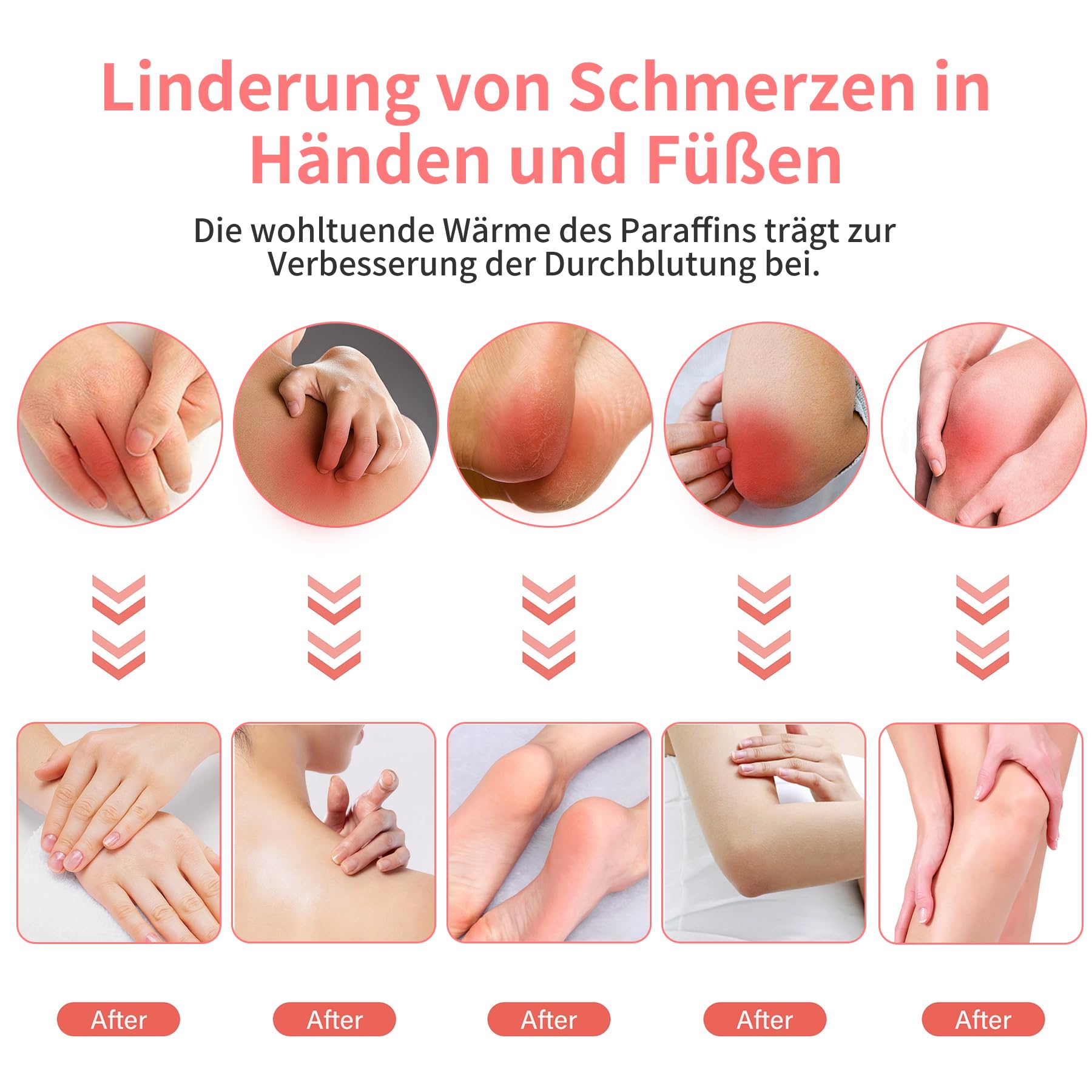 Paraffinwachs Peach Pfirsich 2700g, Paraffinwachs für Hände und Füße ästhetische Behandlungen, Paraffinwachs Paraffinwax Set