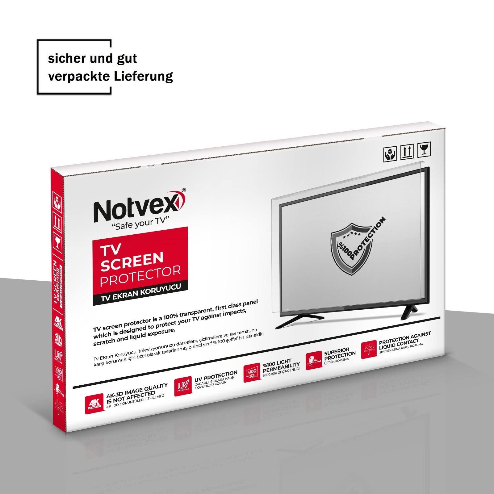 Protection écran téléviseur 65'' Verre anti-rayures Compatible OLED QLED