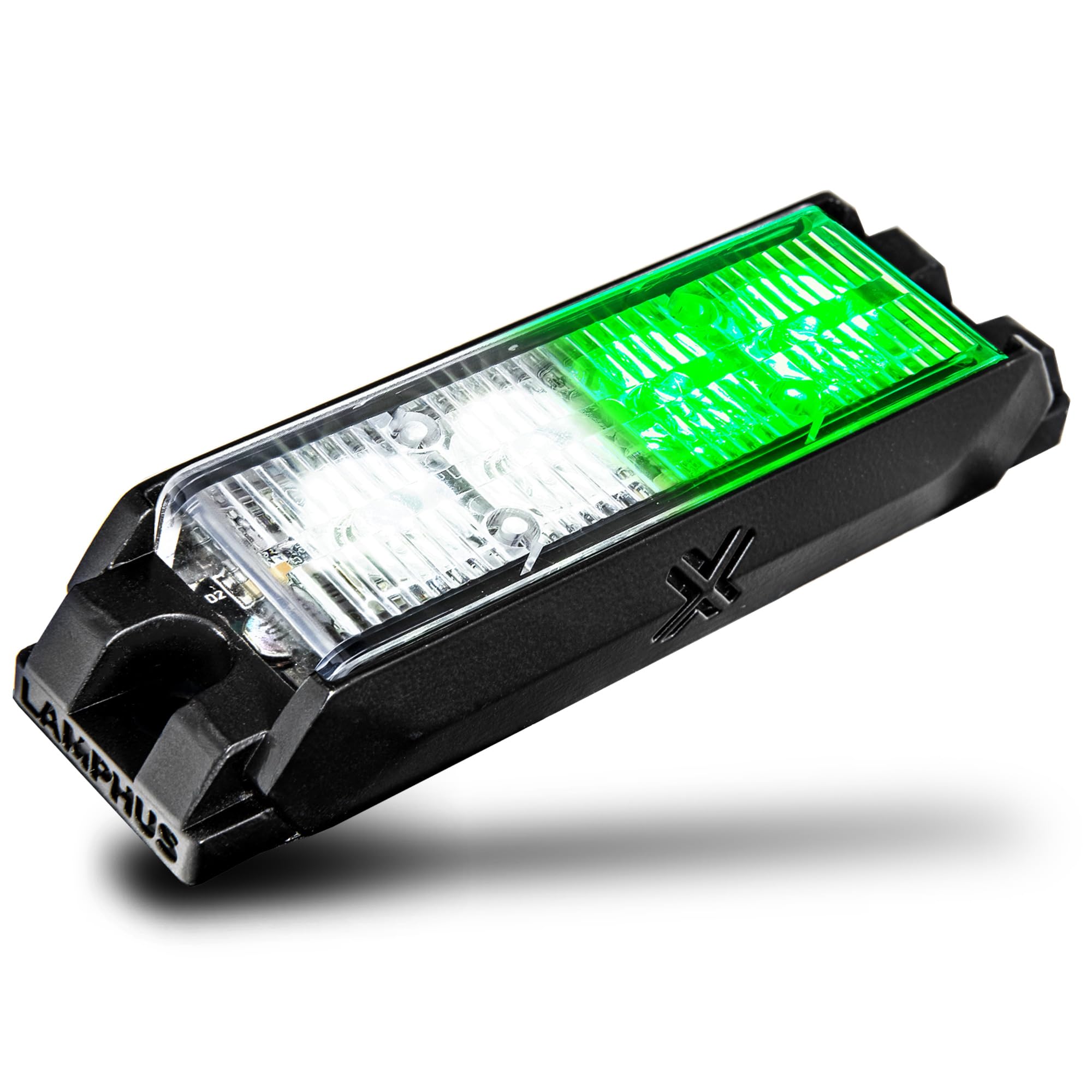 LAMPHUS NanoFlare 4W Green White LED Police Grill Strobe Warning Light