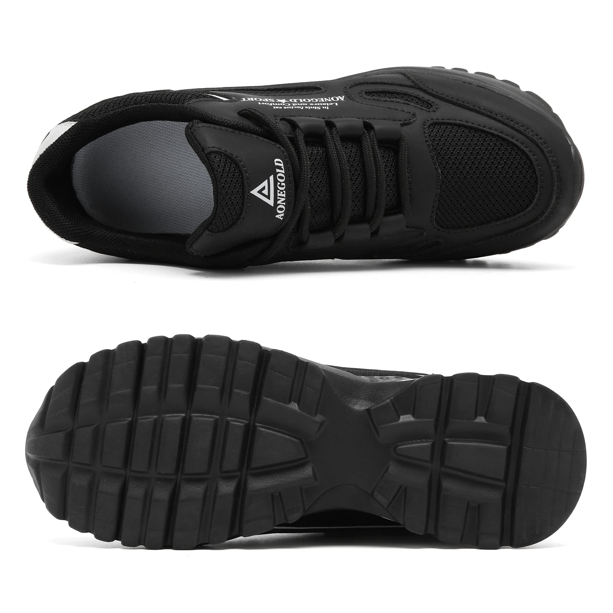 AONEGOLD Sneakers Donna Zeppa Interna Scarpe da Ginnastica Basse Sportive Fitness Respirabile