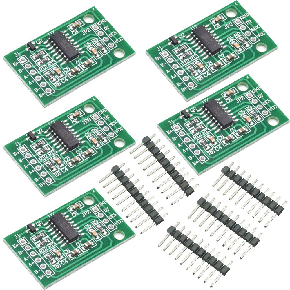 Wkncksa 5 Pieces HX711 Load Cell Weight Sensor Module 24-bit Precision AD Module Dual Channel