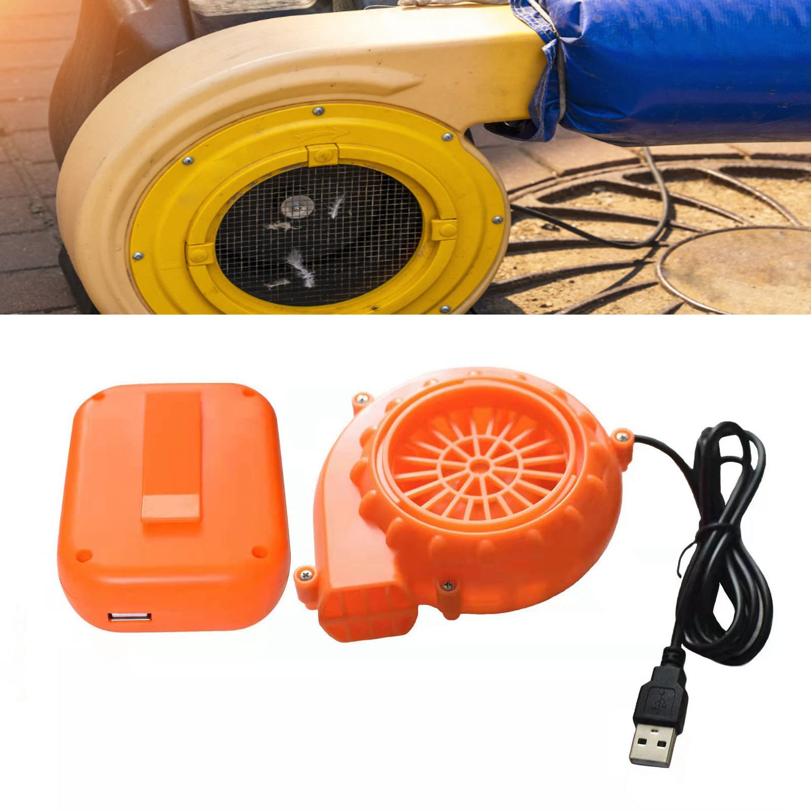 Mini Blower Fan Voor Dinosaurus Kostuum Of Mascotte Hoofd Of Andere Opblaasbare Spel Kostuum Set Oranje