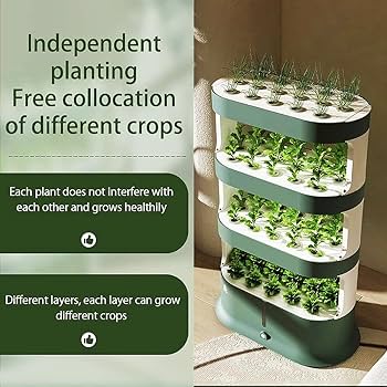 Amazon.co.jp: 水耕栽培システム、48穴垂直ガーデンプランター