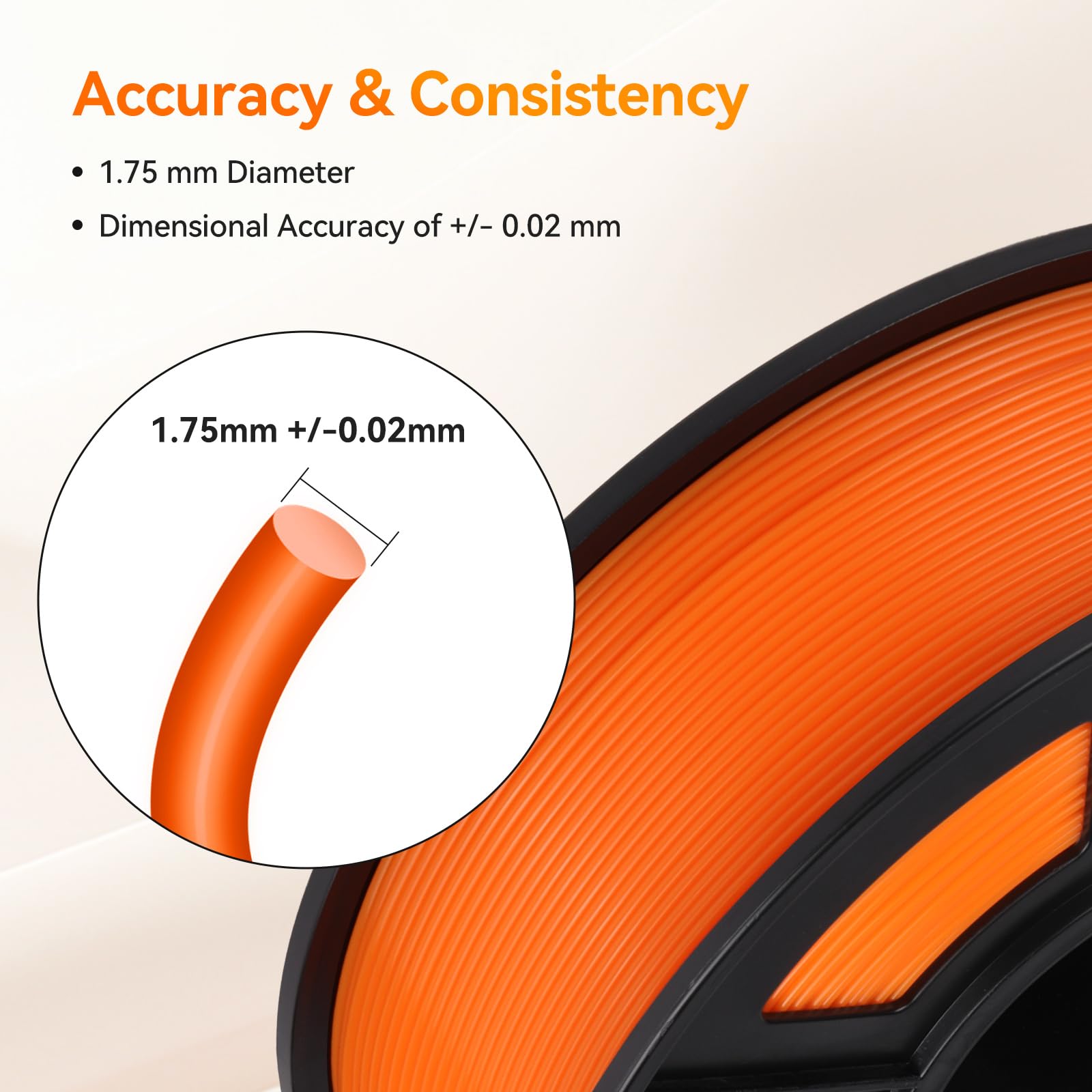 TECBEARS Filament PLA, 1,75 mm czarny, 1 kg, materiały do druku 3D, opakowanie próżniowe, dokładność pomiaru +/- 0,02 mm, szpula 1 kg (2,2 kg) filament PLA do inteligentnego drukowania