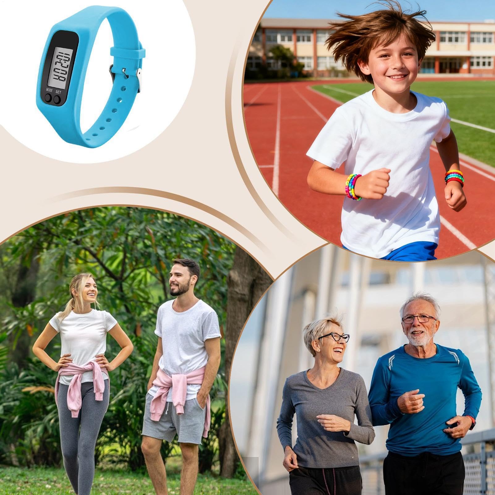 Montre Compteur De Pas, Légère, 1 Pièce, D'activité avec Compteur De Pas, Bracelet en Silicone Léger, Motivation pour La Santé, pour La Marche, La Course À Pied
