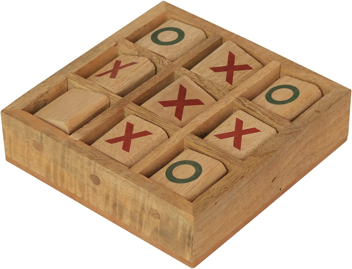 Tic Tac Toe Wooden Game | Tic Tac Toe Game Set | Tic-Tac-Toe Wooden Board Games to Play with Family | Strategy Board Games for Adults, Kids | Classic Tic Tac Toe Games Home Decor for Living Room