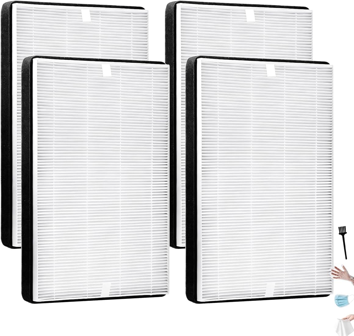 4 Pack F2 A2 Replacement Filter Compatible with 3M Filtrete Room Air Purifier Models FAP-C02WA-G2, FAP-C03BA-G2, FAP-T03BA-G2, for FAP-CO2-A2, FAP-CO3-A2, FAP-TO3-A2, Foam Seal Design
