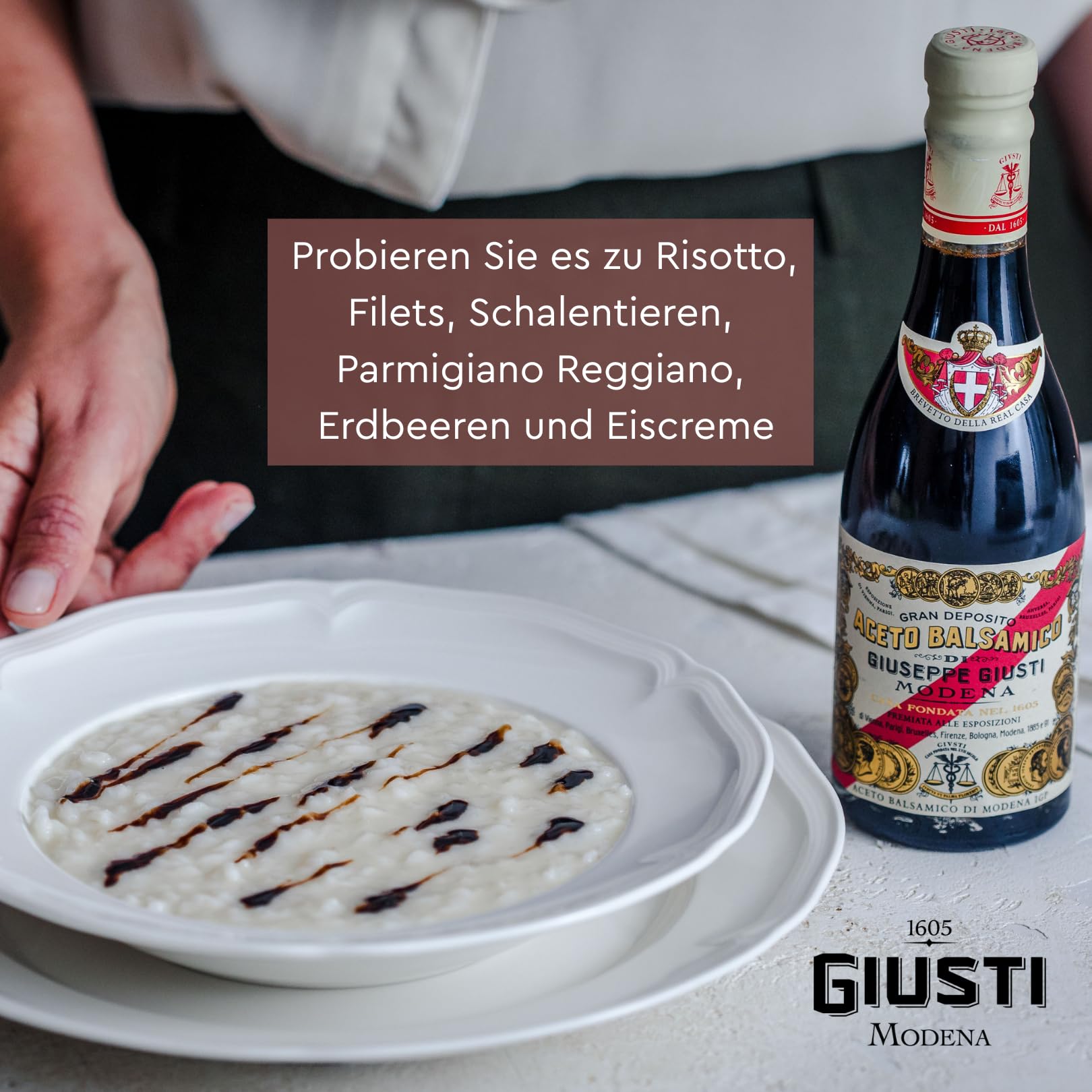 Giusti - IGP-Balsamico-Essig aus Modena 5 Goldmedaillen - 250ml Champagnotta