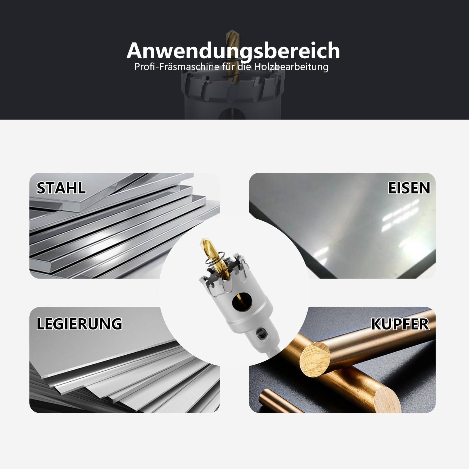 Sega A Tazza CSOOM 34mm In Metall Duro - Per Acciaio Inox, Metallo, Plastica - Foto 11