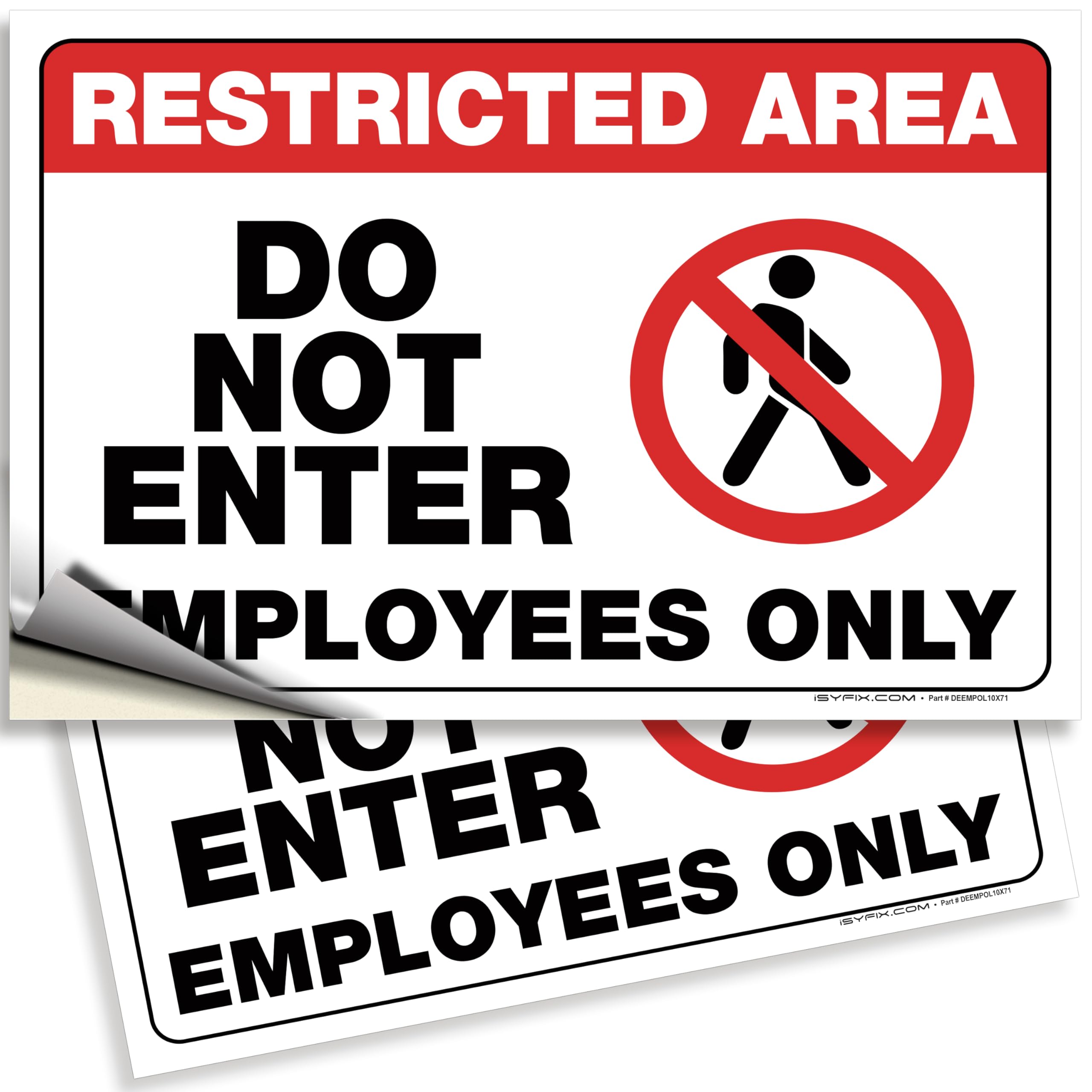 Stickers Restricted Area iSYFIX pour sécuriser les bureaux et commerces - 7