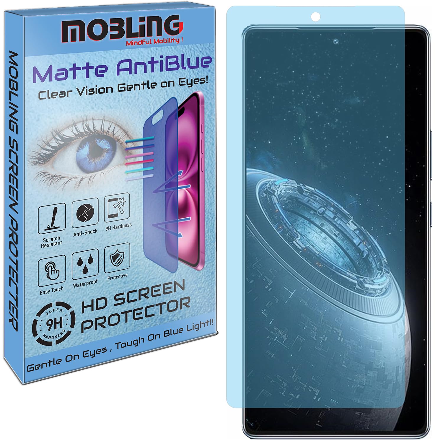 AntiBlue Light Screen Guard Compatible with Infinix GT20 Pro, Matte Screen Protector, Blue Light Block Screenguard, Not a Tempered Glass