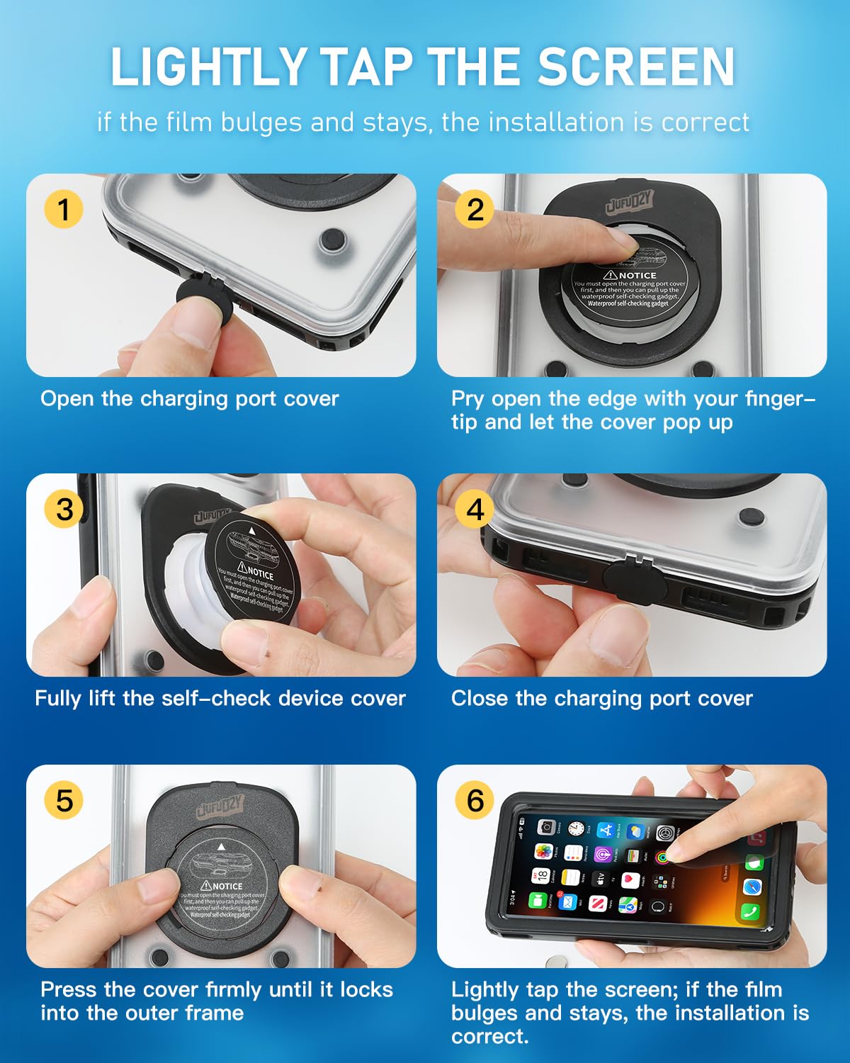 Funda impermeable para teléfono, IPX8 impermeable para artículos esenciales de playa y esnórquel, funda impermeable para teléfono con cordón, funda universal de hasta 6.9 pulgadas para iPhone