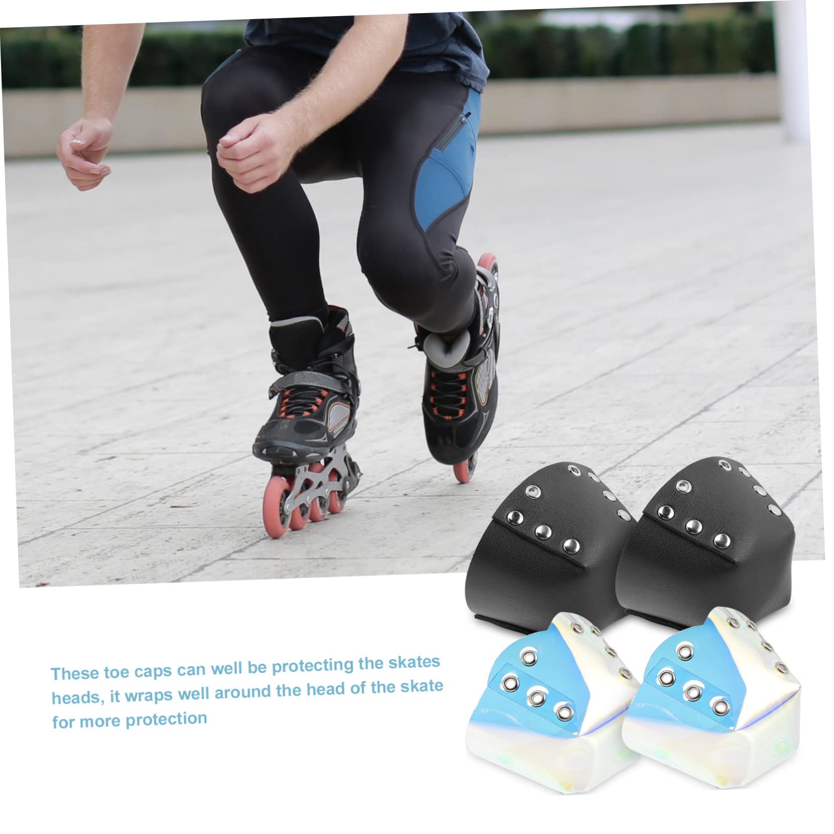 Toyvian Rollschuh Schutzkappen Für Zehen Schützende Zehenschutzvorrichtungen Für Rollschuhe Leichte Tragbare Zehenschützer Für Längere Skates