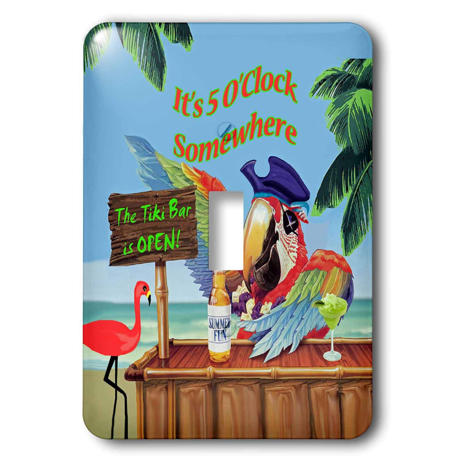 Pirate Parrot in Paradise interrupteur bascule décoration murale exotique