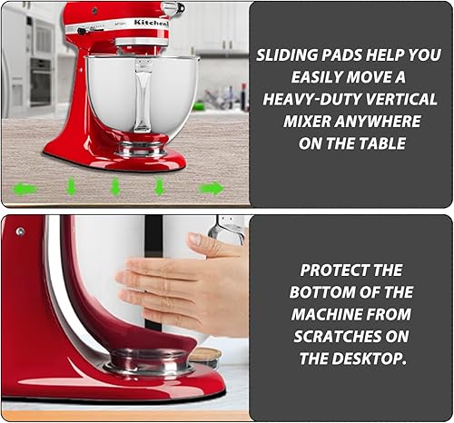 Miniatura 6 de Alfombrilla deslizante para batidora de pie, alfombrilla protectora de encimera de mano de obra fina, alfombrilla deslizante móvil para batidora de