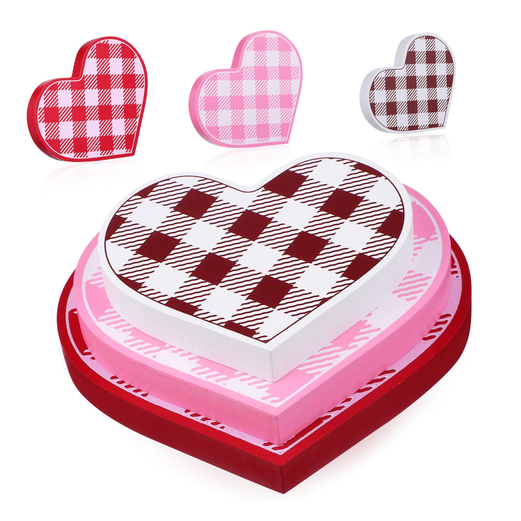 Gatuida 6stücke Teiliges Valentinstagstischdeko Landhausstil Romantische Dekoration für Zuhause Tischschild für Valentinstag Rustikales Holzdekorationsset