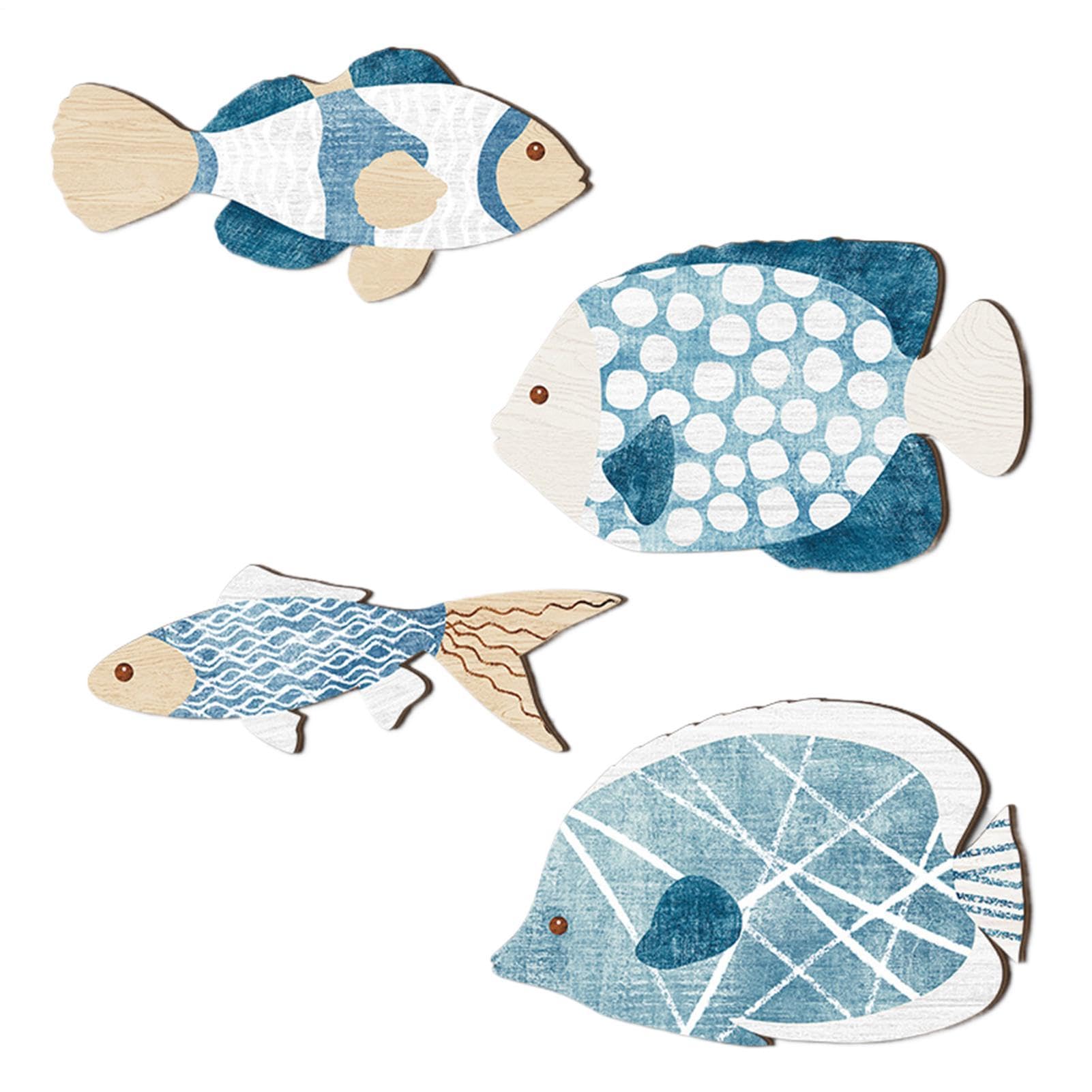 Décoration murale poisson pour égayer un mur blanc et transformer une salle de bain terne