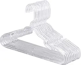 Kit 50 Cabide Infantil Reforçado Cristal Acrílico 8MM Transparente