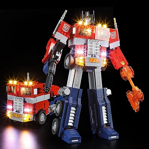 YEABRICKS Luz LED para Lego 10302 Creator Expert Optimus Prime Modelo de bloques de construcción (juego de Lego no incluido)