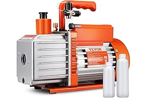 VEVOR 5 CFM 2-Stage Sparkless Rotary Vane Vacuum Pump for HVAC/Auto Repair